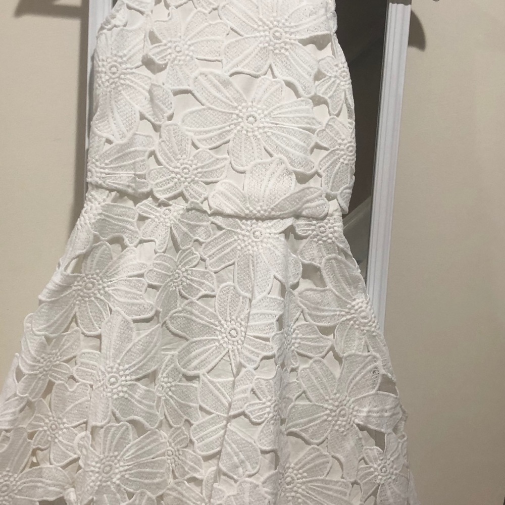 Girls white linen dress